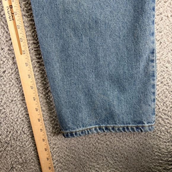 Vintage Levis 505 Jeans Men 42x30 Blue Medium Wash Cotton Regular Straight Denim - Picture 7 of 9